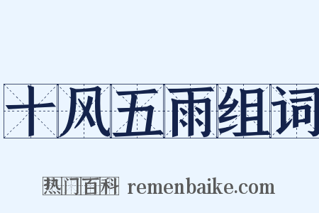 十风五雨组词是什么意思的图片